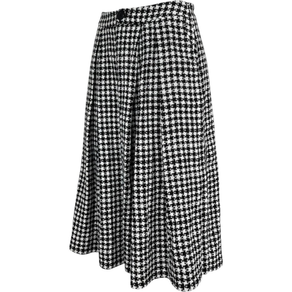 Who What Wear Women Houndstooth Midi A-Line Skirt Pockets Size 10 NWT Preppy